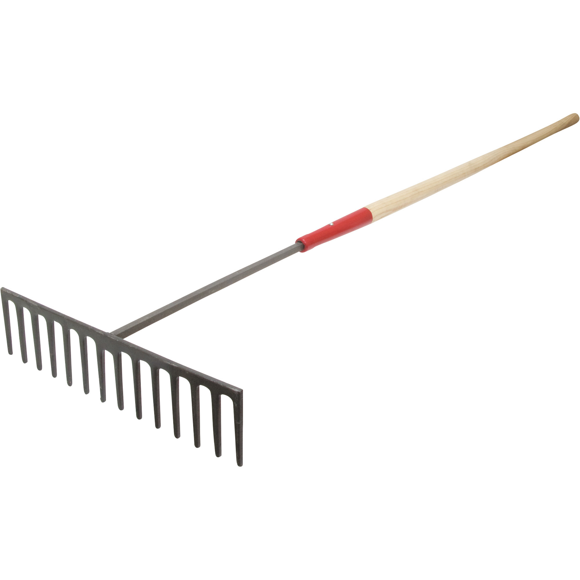 Marshalltown Asphalt Tar Rake - 14 Teeth, 15.5in. Level Head, 60in. Lacquered Ash Handle, Model# RED802921